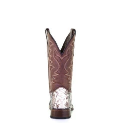 Circle G By Corral Men's Python And Brown Square Toe Boots L5740 -CorralCowboyGear 04f540607964abf2e0860e5987fb1714