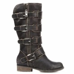 Corral Boots Corral Ladies Distressed Black Straps And Zipper P5079 -CorralCowboyGear 10008724 heel c456171e 5c5c 4037 82ca b94ce03b9de7