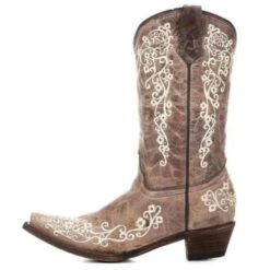Corral Boots Corral Children’s Brown With Bone Embroidery Cowgirl Boots A2773 -CorralCowboyGear 12 c53a3323 bf01 49d2 9fbd a4cb27c5fbd3