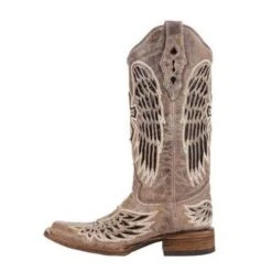 Corral Boots Corral Ladies Brown/Black Wing & Cross Sequence Square Toe Boots A1197 -CorralCowboyGear 12 ea680f42 4ddd 4ca9 bbc7 6b546628d3c5