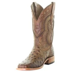 CorralCowboyGear 12 Corral Mens Orix Ostrich Square Toe Boot A4008