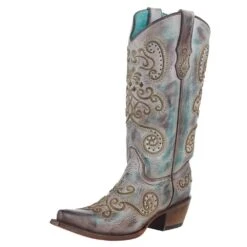Corral Women`s Turquoise Brown 13in. Boot