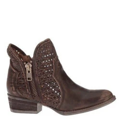 Circle G By Corral Ladies Brown Cutout Shortie Boots Q5019 -CorralCowboyGear 1 62ab7a14 e0cc 48b5 bfbc 4646614bffe0