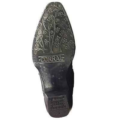 Corral Boots Corral Ladies Black & Grey Inlay Embroidery & Studs Boots A3320 5 Corral Boots Corral Ladies Black & Grey Inlay Embroidery & Studs Boots A3320 - Image 5