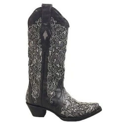 Corral Boots Corral Ladies Black & Grey Inlay Embroidery & Studs Boots A3320 7 Corral Boots Corral Ladies Black & Grey Inlay Embroidery & Studs Boots A3320 -CorralCowboyGear 1 b2d15565 f05e 4ec8 80f5 17135efb1ad2