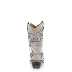 Corral Boots Corral Ladies Mariah White Glitter Inlay & Crystals Ankle Boots A3550 -CorralCowboyGear 57 2c67fdb9 20f5 4684 894e 9665617204c5