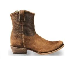 Corral Boots Corral Ladies Eudora Chocolate-Tan Lamb Abstract Shortie Boots C1064 -CorralCowboyGear 57 b50ebc29 a706 41cb 8c02 32f2391eabbc