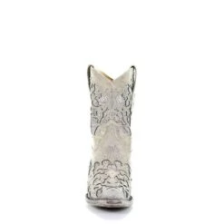Corral Boots Corral Ladies Mariah White Glitter Inlay & Crystals Ankle Boots A3550 -CorralCowboyGear 57 df107ce3 218f 4fcd aa2b 330072a70a4d