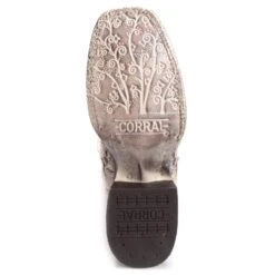 Corral Boots Corral Ladies Eliza White Glitter Inlay & Crystals Wedding Boot A3397 -CorralCowboyGear 88215 corral womens boots a3397 white 4