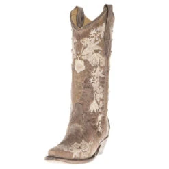 CorralCowboyGear 30 Corral Women's Tobacco Studs And Flowers Boot