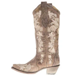 Corral Women's Tobacco Studs And Flowers Boot -CorralCowboyGear A3572 2