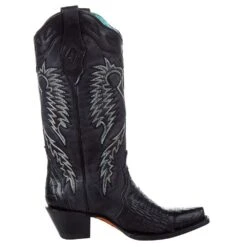 Corral Women`s Black Caiman 13in. Black Top Boot -CorralCowboyGear A4183 5