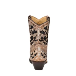Corral Boots Corral® Ladies Inlay Embroidery & Studs Distressed Brown Ankle Boots A4190 -CorralCowboyGear A4190D