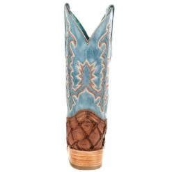 Corral Women's Brown Fish Blue Top Boot -CorralCowboyGear A4205 4