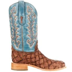 Corral Women's Brown Fish Blue Top Boot -CorralCowboyGear A4205 5