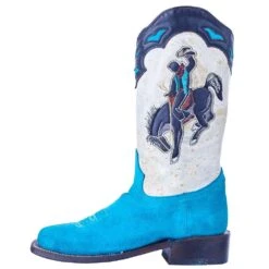 Corral Women`s Blue Suede Inlay Cowgirl Boot -CorralCowboyGear A4210 3