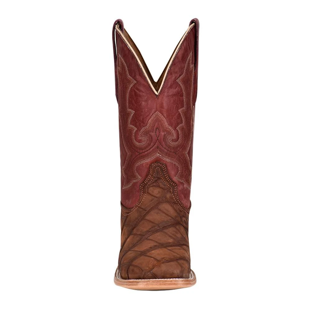 Corral Men's Cognac Sanded Alligator 12in. Red Embroidered Top Square Toe Boot 2 Corral Men's Cognac Sanded Alligator 12in. Red Embroidered Top Square Toe Boot - Image 2