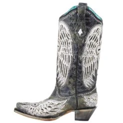 Corral Women`s Black Cross/Wings Overlay 13in. Top Boot -CorralCowboyGear A4232 3