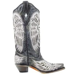 Corral Women`s Black Cross/Wings Overlay 13in. Top Boot -CorralCowboyGear A4232 5