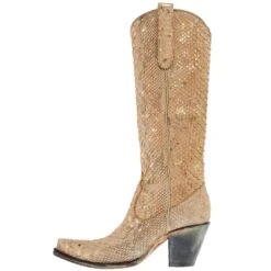 Corral Women`s Nude Full Python 13 In Cowgirl Boot 7 Corral Women`s Nude Full Python 13 In Cowgirl Boot -CorralCowboyGear A4295 03