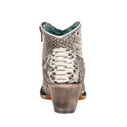 Corral Womens Natural Python Side Zipper Snip Toe Bootie 6 Corral Womens Natural Python Side Zipper Snip Toe Bootie -CorralCowboyGear A4319 3