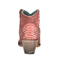 Corral Womens Coral Python Side Zip Snip Toe Bootie -CorralCowboyGear A4322 3