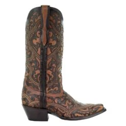 Corral Women`s Corral Brown Full Overlay With Studs Boot -CorralCowboyGear G1309 4