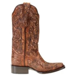 Corral Women's Corral Brown Tooled Boot 9 Corral Women's Corral Brown Tooled Boot -CorralCowboyGear G1543 41