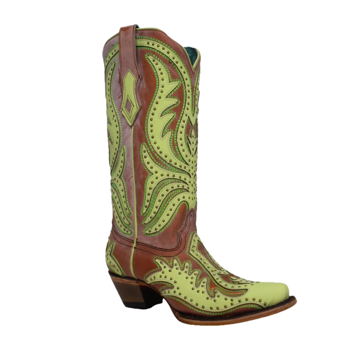 Corral Boots Corral® Ladies Lime Green Neon Overlay Fluorescent Embroidery Boots C3971 1 Corral Boots Corral® Ladies Lime Green Neon Overlay Fluorescent Embroidery Boots C3971