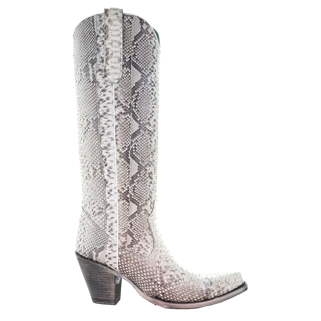 Corral Boots Corral Ladies Natural Python Zipper Tall Top Boots A3789 2 Corral Boots Corral Ladies Natural Python Zipper Tall Top Boots A3789 - Image 2