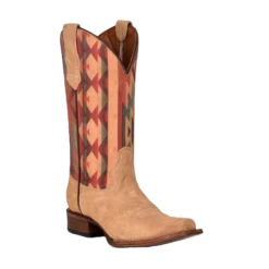 Circle G By Corral Ladies Straw Embroidery Square Toe Western Boots L5726