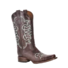 Circle G By Corral Ladies Embroidered Brown & Turquoise Western Boots L5640