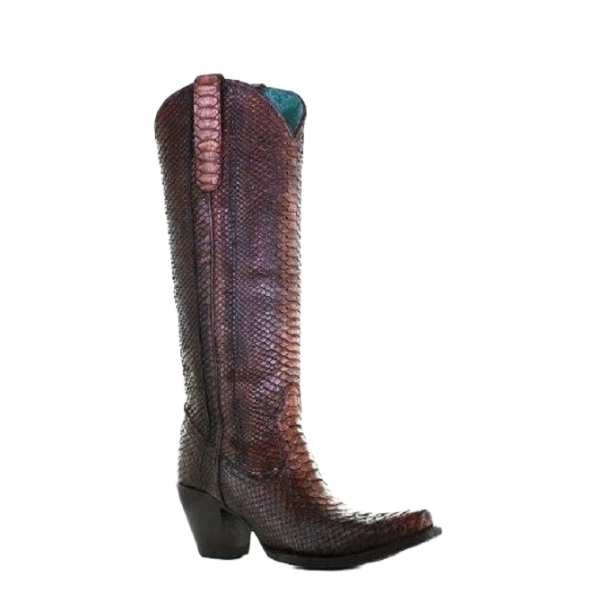 Corral Boots Corral Ladies Brown Python Full Exotic Tall Top Boots A4070 1 Corral Boots Corral Ladies Brown Python Full Exotic Tall Top Boots A4070