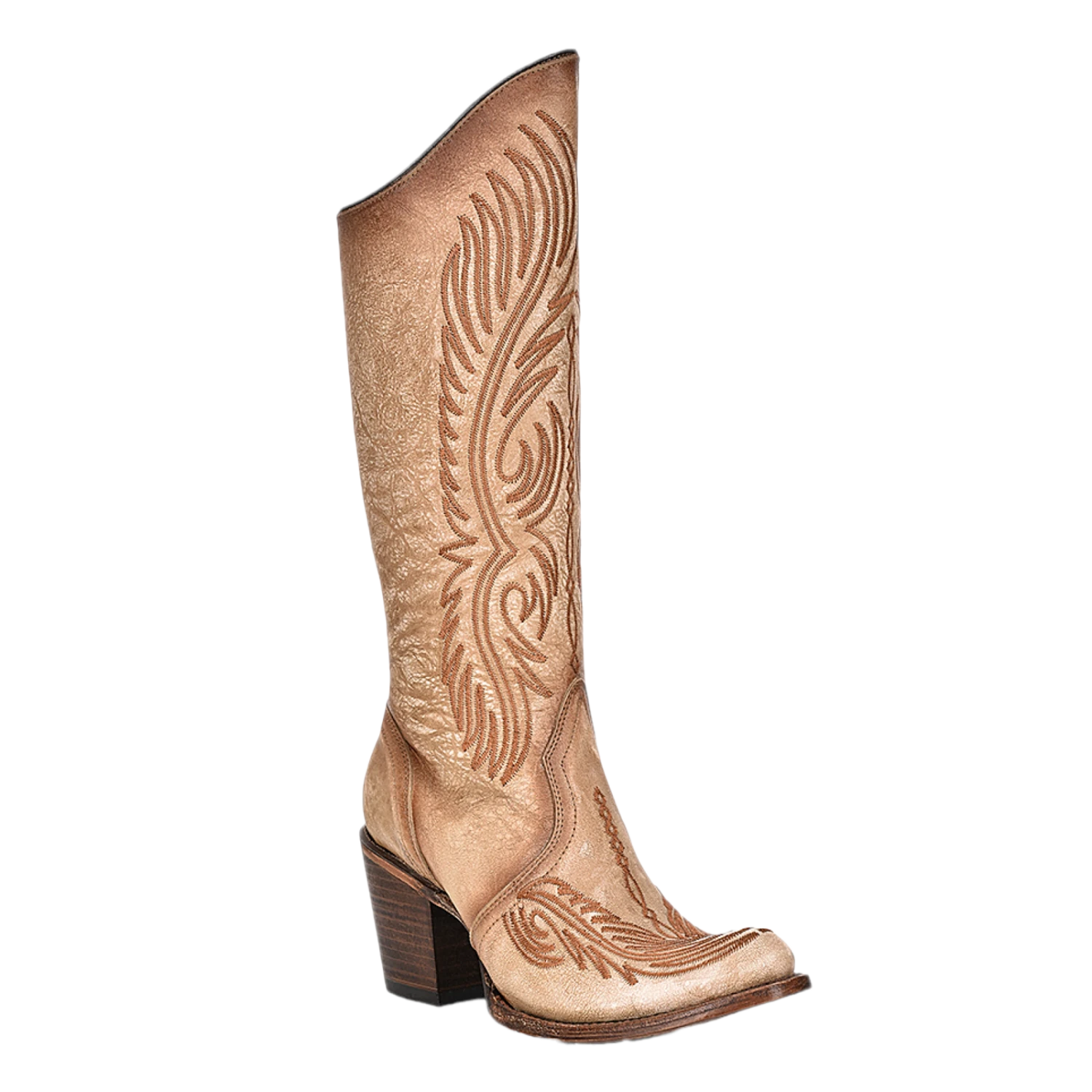 Circle G By Corral® Ladies Sand Embroidery & Zipper Western Boots Q7018 1 Circle G By Corral® Ladies Sand Embroidery & Zipper Western Boots Q7018