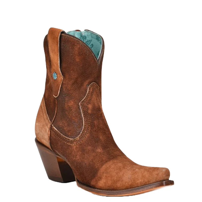 Corral Boots Corral Ladies Brown Lamb Ankle Bootie Boots A4171 1 Corral Boots Corral Ladies Brown Lamb Ankle Bootie Boots A4171