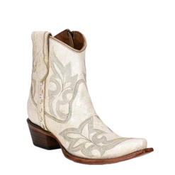 Circle G By Corral Ladies Pearl Embroidery & Zipper Ankle Booties L5916