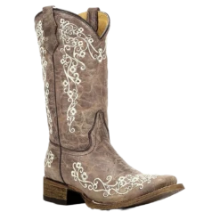 Corral Boots Corral Children's Bone Embroidered Cowhide Square Toe Boot A2980 7 Corral Boots Corral Children's Bone Embroidered Cowhide Square Toe Boot A2980 -CorralCowboyGear Myproject 2023 05 11T102707.919