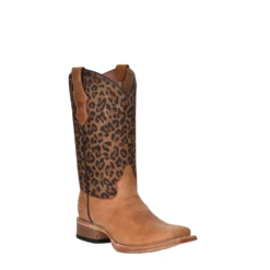 Circle G By Corral Youth Leopard Print Shaft Western Boots J7104