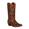 Corral Boots Corral Youth Embroidery & Studs With Tan & Black Inlay Boots T0133