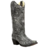 Corral Boots Corral Ladies Brandy Grey Black& Silver Glitter Inlay Boots A2963