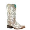 Corral Boots Corral Ladies Bone & White Glitter Inlay & Studs Boots C3482