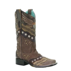 Corral Boots Corral Ladies Sand Overlay Embroidery & Studs Boots A3740