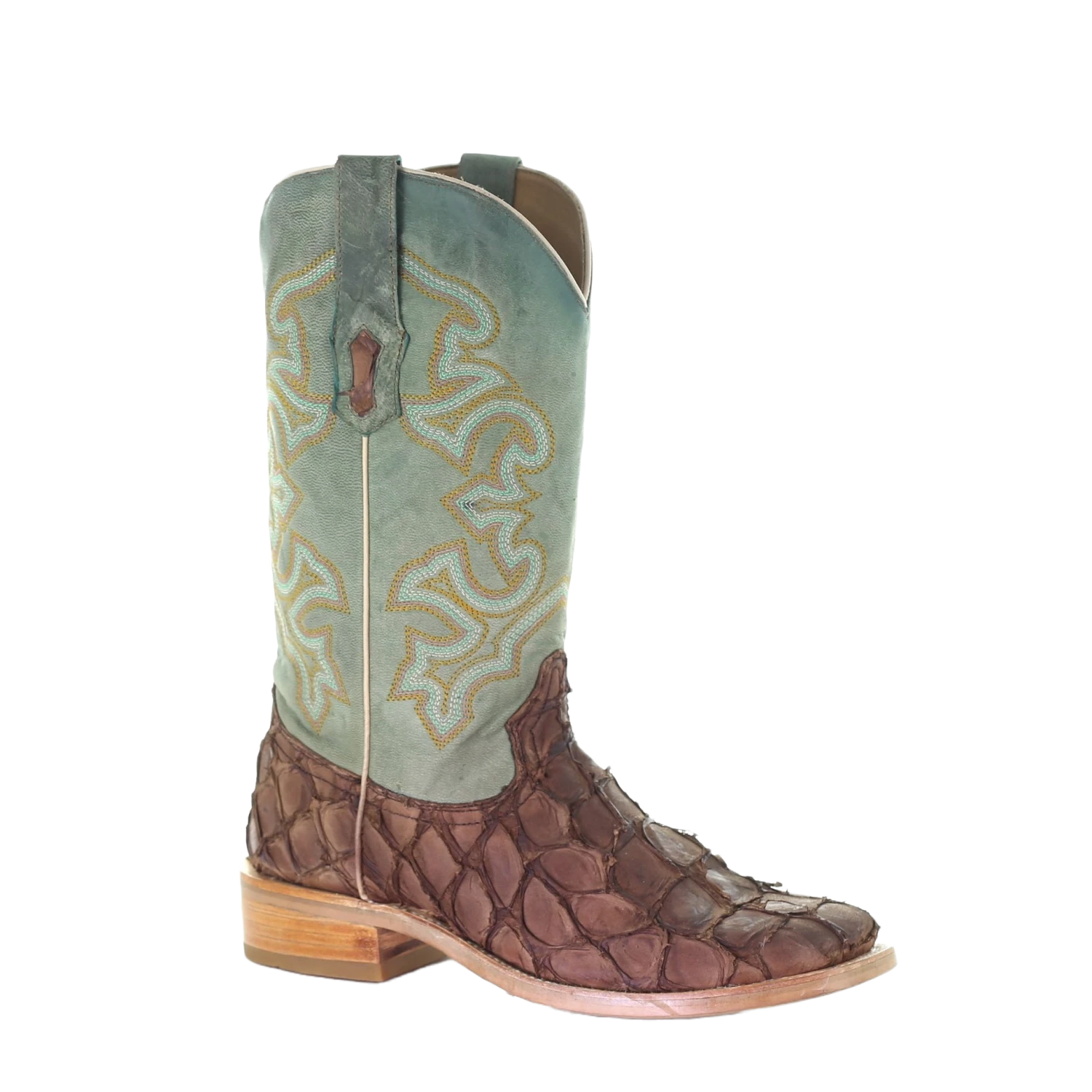 Corral Boots Corral Men's Brown & Turquoise Fish Embroidery Boots A4048 1 Corral Boots Corral Men's Brown & Turquoise Fish Embroidery Boots A4048