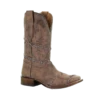 Corral Boots Corral® Men's Brown Woven Barbed Wire Design Square Toe Boots A3532