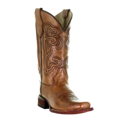 Circle G By Corral Ladies Brown Corded Embroidery Boots L5595