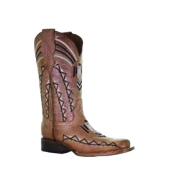 Circle G By Corral Ladies Embroidered Iridescent Cowhide Boots L2017