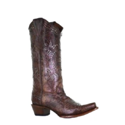 Circle G By Corral Ladies Fango Brown Laser Cutout Boots L2022