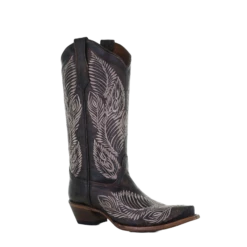 Circle G By Corral Ladies Feather Embroidery Brown Boots L5790