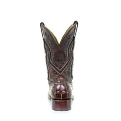 Corral Boots Corral Men's Brown Alligator Wide Square Toe Western Boots A3083 -CorralCowboyGear a3083back