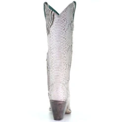 Corral Boots Corral Ladies Natural Python Zipper Tall Top Boots A3789 5 Corral Boots Corral Ladies Natural Python Zipper Tall Top Boots A3789 -CorralCowboyGear a3789back